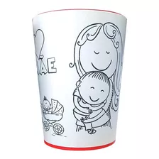 Copo Para Colorir Color Te Amo Mãe 10cm - 01 Unidade