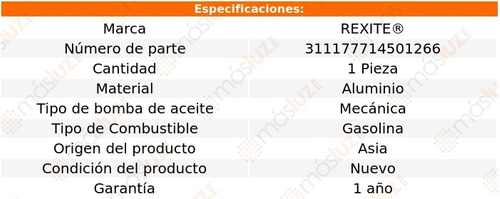 1-bomba Aceite Renault R7 4 Cil 1.0l 74/83 Rexite Foto 2