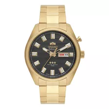 Relógio Orient Masculino Automático 469gp076 G1kx Dourado Cor Do Fundo Grafite