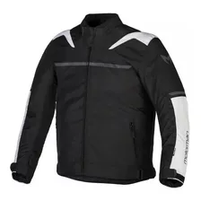 Campera Motorman Tommy Cordura Negro + Blanco Bamp Group