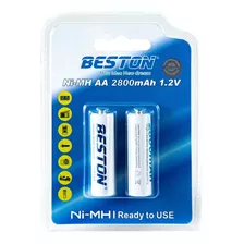 Pilas Beston Ni Mh Aa 2800mah Recargables X2 Precargadas