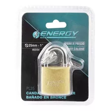 Candado De Bronce 25mm - Energy Color Dorado