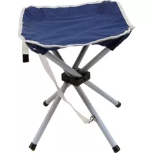 Banqueta Azul Dobravel Camping Pescal Lazer Stool Ntk