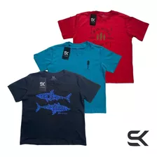 Kit 5 Camisa Infantil Original Sk Clothing Tam 10 Ao 16 