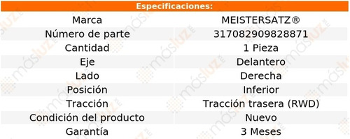 (1) Horquilla Del Der Inf C320 V6 3.2l 01/05 Metz Foto 2