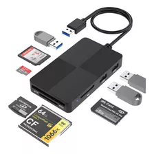 Lector De Tarjetas Multiple Usb 3.0, Adaptador De Concentrad