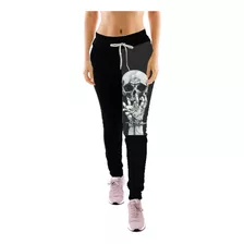 Calça Moletom Feminina Caveiras Mão No Rosto M46