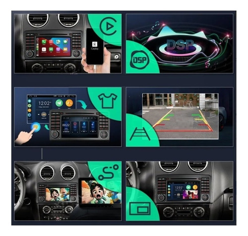 Mercedes Benz Ml Gl 2005-2012 Dvd Gps Carplay Android Radio Foto 4