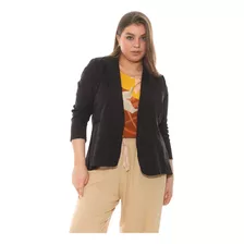 Saco Blazer Mujer Talles Grandes Creppe Con Botón