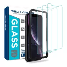 Vidrio Templado Para iPhone XR [3 Un.] Tech Armor