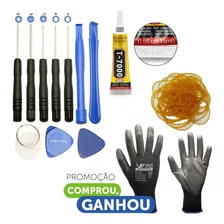 Kit Troca Tela De Celular Cola Elásticos Silicone Luva 100%