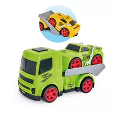 Brinquedo Caminhão Plataforma Com Carro Pro Tork Pro Team