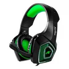 Auricular Gaming Nisuta C/microfono Nsaug350 Negro Y Verde