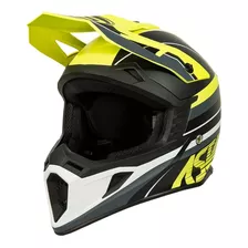 Capacete Asw Core Torn Amarelo Fluo/preto/branco - Mx Cross