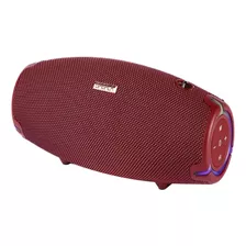 Caixa De Som Bluetooth 5.0 10w Rgb Sabala Dr-105 Vermeho Cor Vermelho