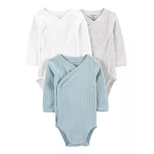 Carters Pack 3 Bodies Mangas Largas Broches 1n715310