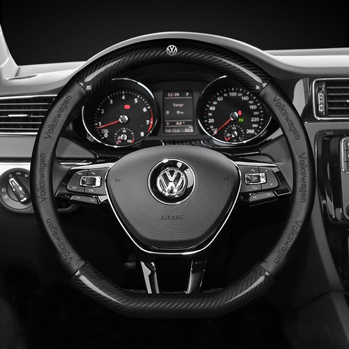 Funda De Volante De Fibra De Carbono De 38cm Para Volkswagen Foto 2