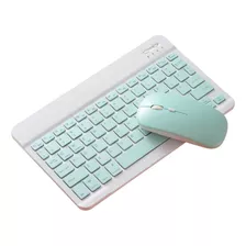 Teclado Y Ratón Inalámbricos Bluetooth Abnt 1 - Verde Claro