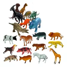 Kit Brinquedos Dinossauro Fazenda Safari 20 Unidades Grande