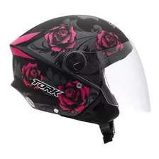 Capacete New Liberty 3 Flowers Pink/preto 58
