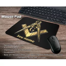Mouse Pad Maçonaria 4 Personalizado Com Nome 