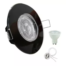 Spot Embutido Dicroica Redondo Plástico Completo Luz Led 7w