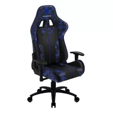 Cadeira Gamer E De Escritório Ergonômica Thunderx3 Bc3 Camo Azul Admiral Camuflada Até 120kg