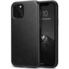 Funda Hibrida De Cuero Para iPhone 11 Pro Max - Color Negro