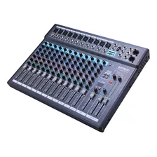 Mesa De Mezclas Ammoon Mx-1200usb-bt De 12 Canales