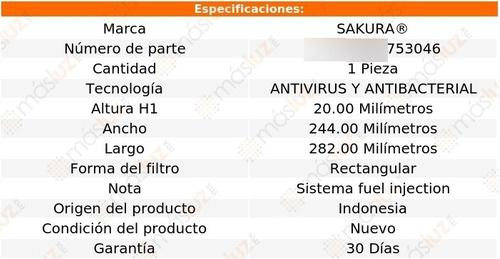 Filtro Aire Acondicionado Antivirus Murano 6 Cil 3.5l 13/19 Foto 2