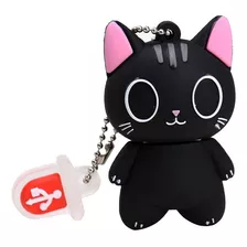 Pendriver Usb 2.0 Jaster Gato Negro 64gb 