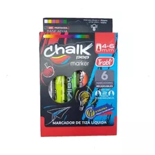 Marcadores De Tiza Trabi Chalk Glass Blister X 6 Marcadores