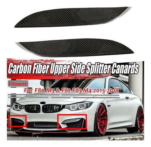 Spoiler Lateral De Parachoques Delantero Para Bmw F80 M3 F82 Foto 6