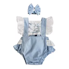 Body Romper Cinderela Com Turbante Tricoline 100% Algodão