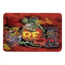 1 Peça 40 X 60 Cm Rat Fink Capacho Tapete Para Quarto De