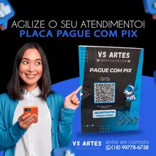 Placa Acrílico Pague Com Pix Personalizada