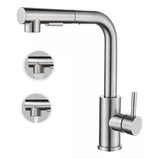 Torneira Cozinha Bancada Gourmet Com Extensor Ducha Inox Cor Escovado