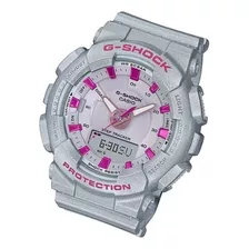 Reloj Casio G-shock Gma-s130np-8a Wr 200m Ag Of Casiocentro Color De La Malla Plateado Color Del Bisel Plateado Color Del Fondo Gris/lila