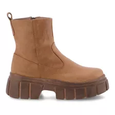 Bota Borcego Plataforma Media Caña Elastico Invierno Mujer 