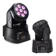 Moving Head Wash 7 Leds Cree De 12w Rgbw Dmx Quadriled