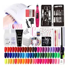 Kit Completo Manicura 48w Inicial Cabina Uña Deco Nail Torno