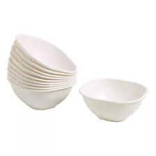 10 Cumbucas Tigelas Bowls Branco Sobremesa E Porçoes 300ml