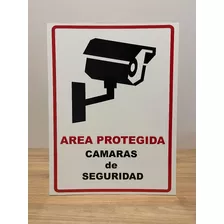 Cartel Area Protegida Camaras Seguridad