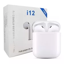 Fone De Ouvido Bluetooth I12 Touch Tws 5.0 Versão Sem Fio Cor Branco Cor Da Luz Branco