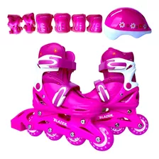 Patines Para Niños Blazer Con Luz+protecciones+casco+regalo