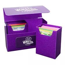 Monster Magnetic Double Trading Card Deck Box (purple Glitte