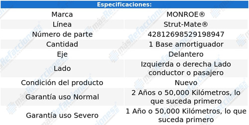 Base Amortiguador Monroe 908907 Mazda Cx-9 2013 2014 2015 Foto 3