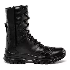 Bota Militar Tática Cano Longo Médio Com Ziper