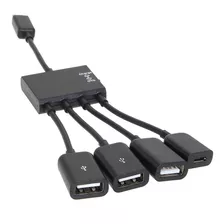 Otg Micro Usb Hub Para Smartphone, Tablet