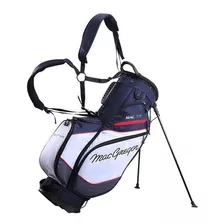 Bolsa Golf Mac Gregor Stand Trípode Doble Correa Color Azul/blanco/rojo